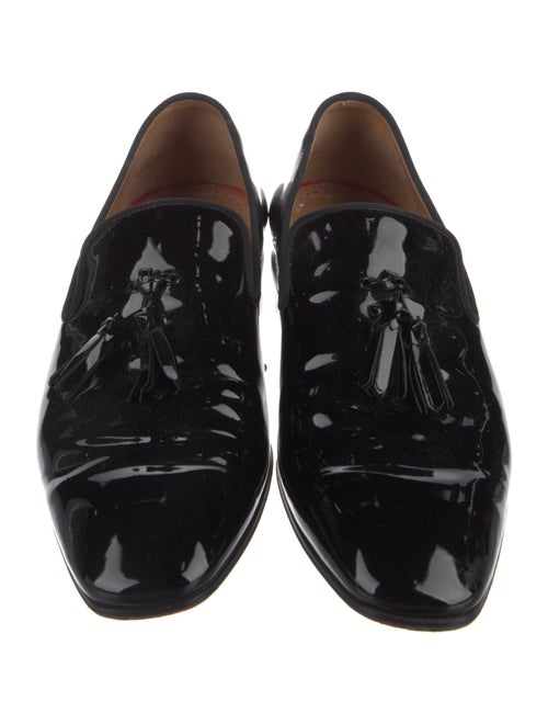 Christian Louboutin Patent Leather Tassel Accents Loafers