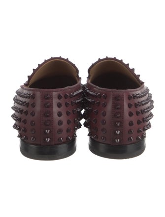 Christian Louboutin Spike Accents Leather Loafers