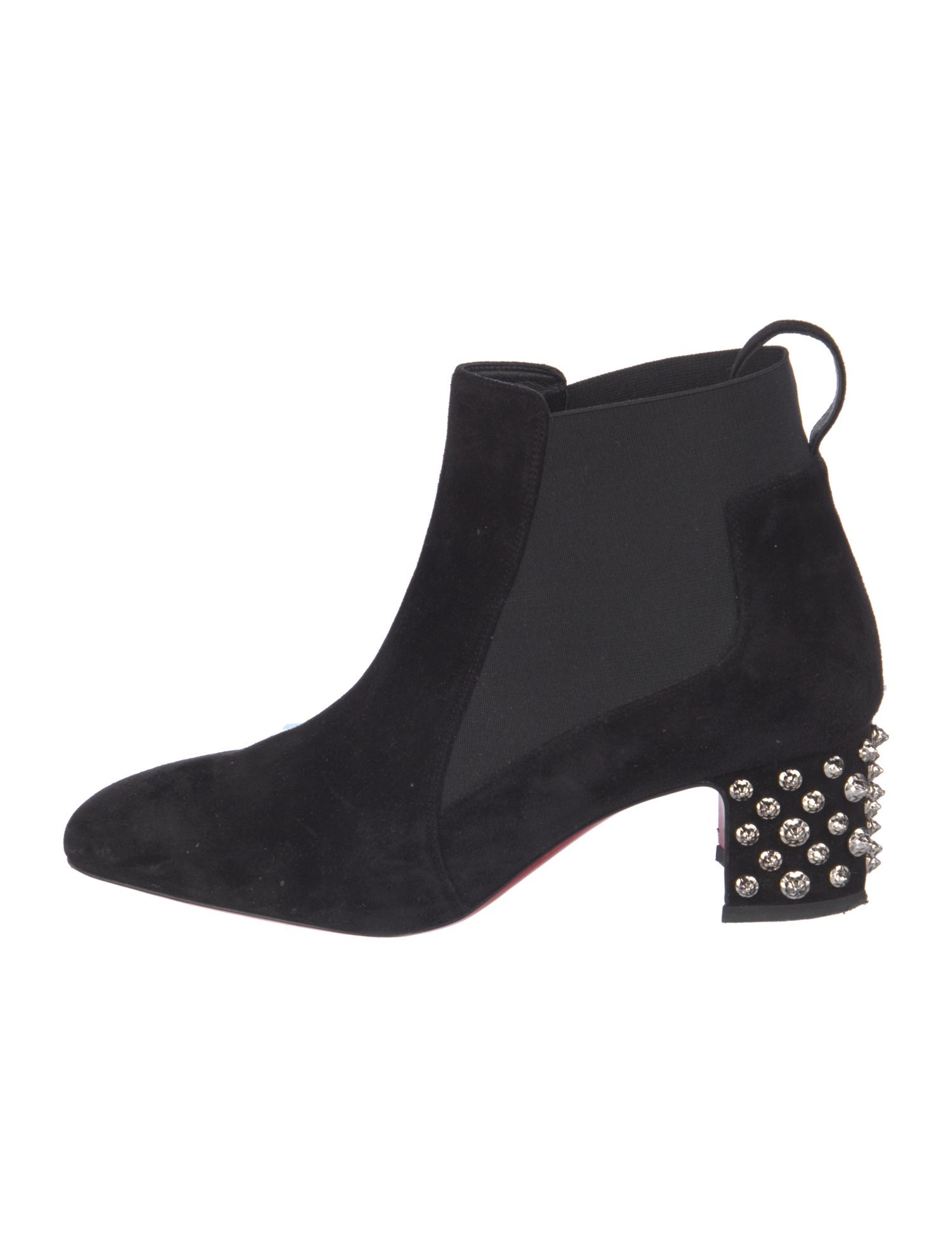Christian Louboutin Spike Accents Suede Chelsea Boots