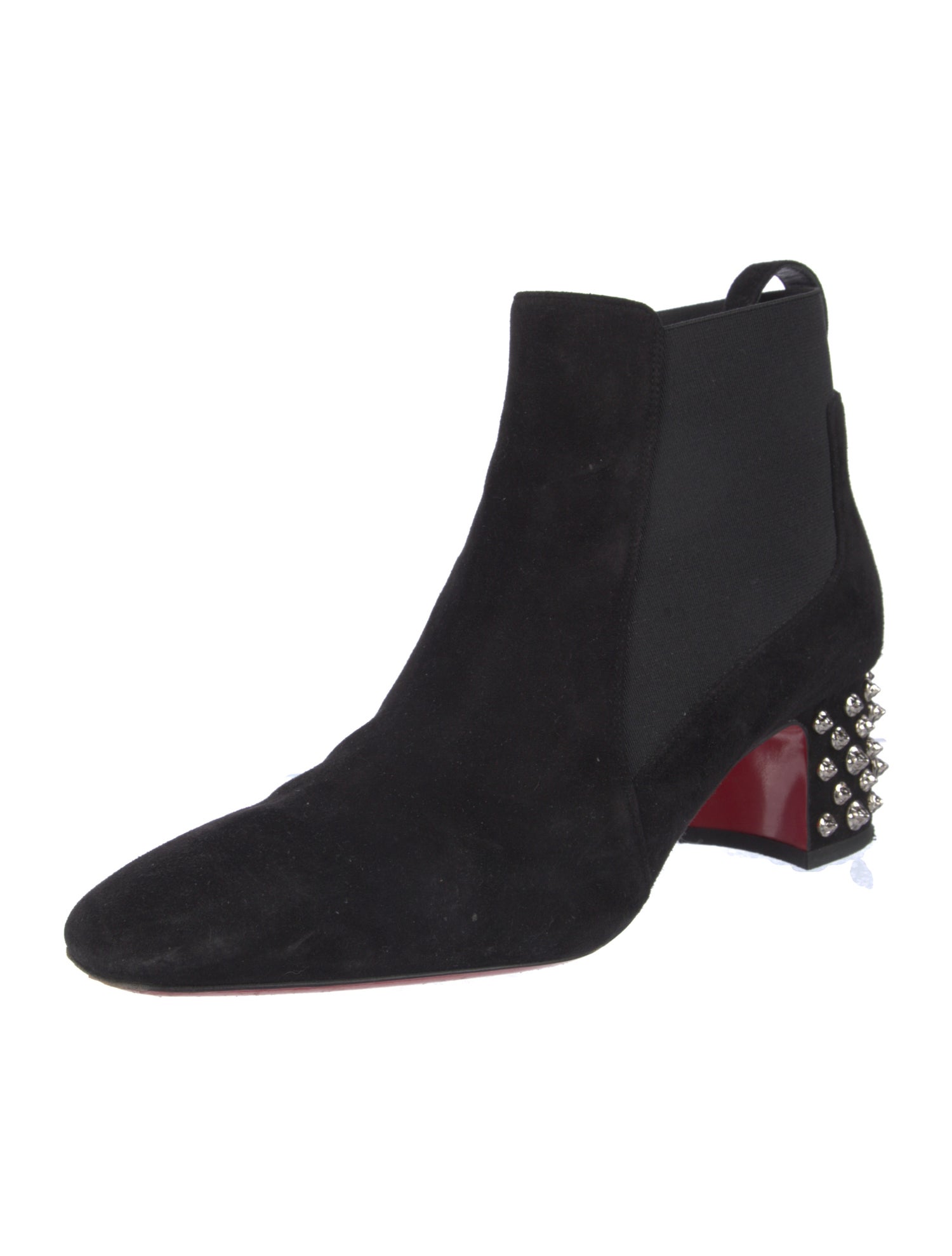 Christian Louboutin Spike Accents Suede Chelsea Boots