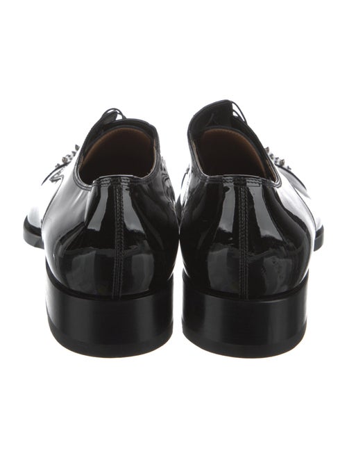 Christian Louboutin Patent Leather Studded Accents Derby Shoes