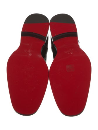 Christian Louboutin Patent Leather Studded Accents Derby Shoes