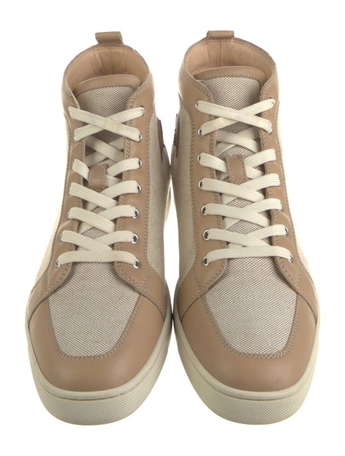 Christian Louboutin Canvas Colorblock Pattern Sneakers