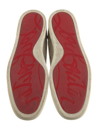 Christian Louboutin Canvas Colorblock Pattern Sneakers