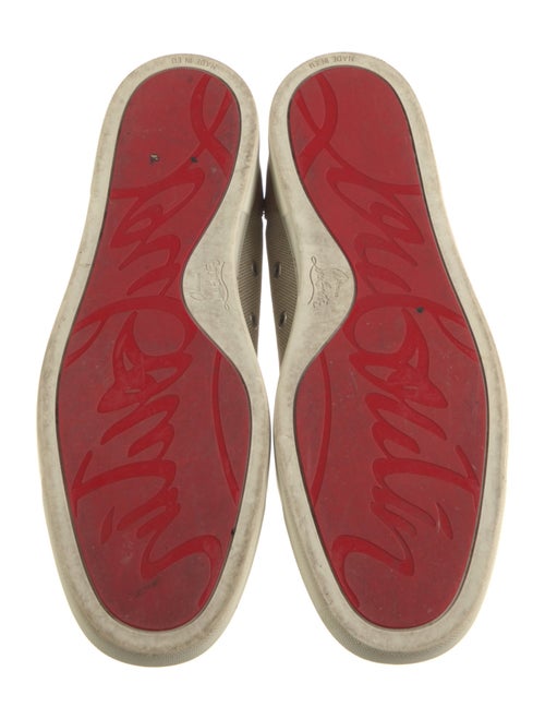 Christian Louboutin Canvas Colorblock Pattern Sneakers