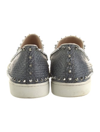 Christian Louboutin Spike Accents Python Sneakers