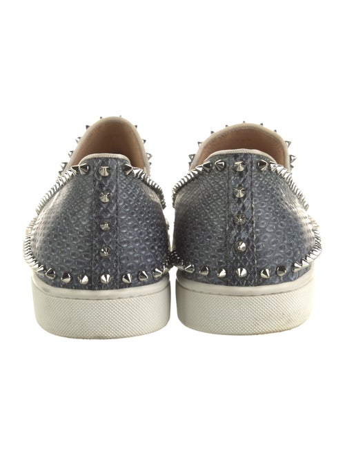 Christian Louboutin Spike Accents Python Sneakers