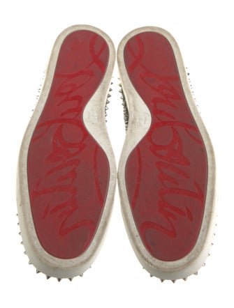 Christian Louboutin Spike Accents Python Sneakers