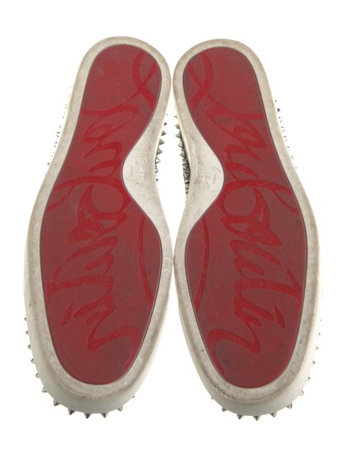 Christian Louboutin Spike Accents Python Sneakers