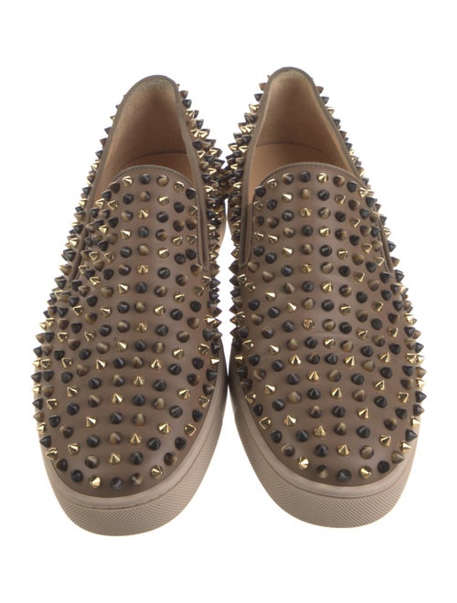 Christian Louboutin Spike Accents Leather Sneakers