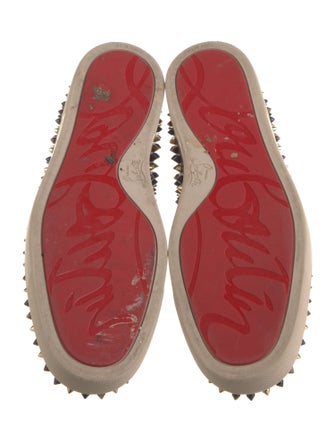 Christian Louboutin Spike Accents Leather Sneakers