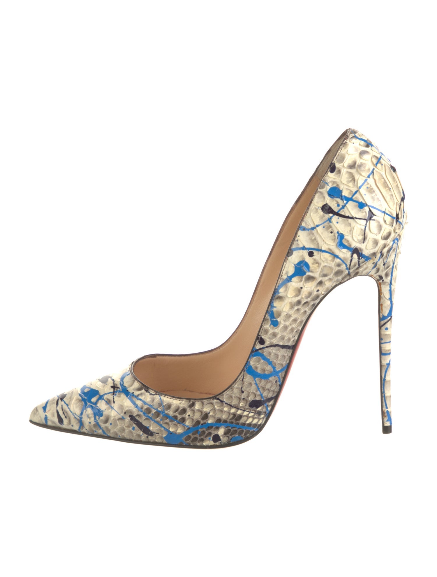 Christian Louboutin Python Animal Print Pumps w/ Tags