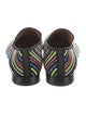 Christian Louboutin Striped Crystal Embellishments Loafers