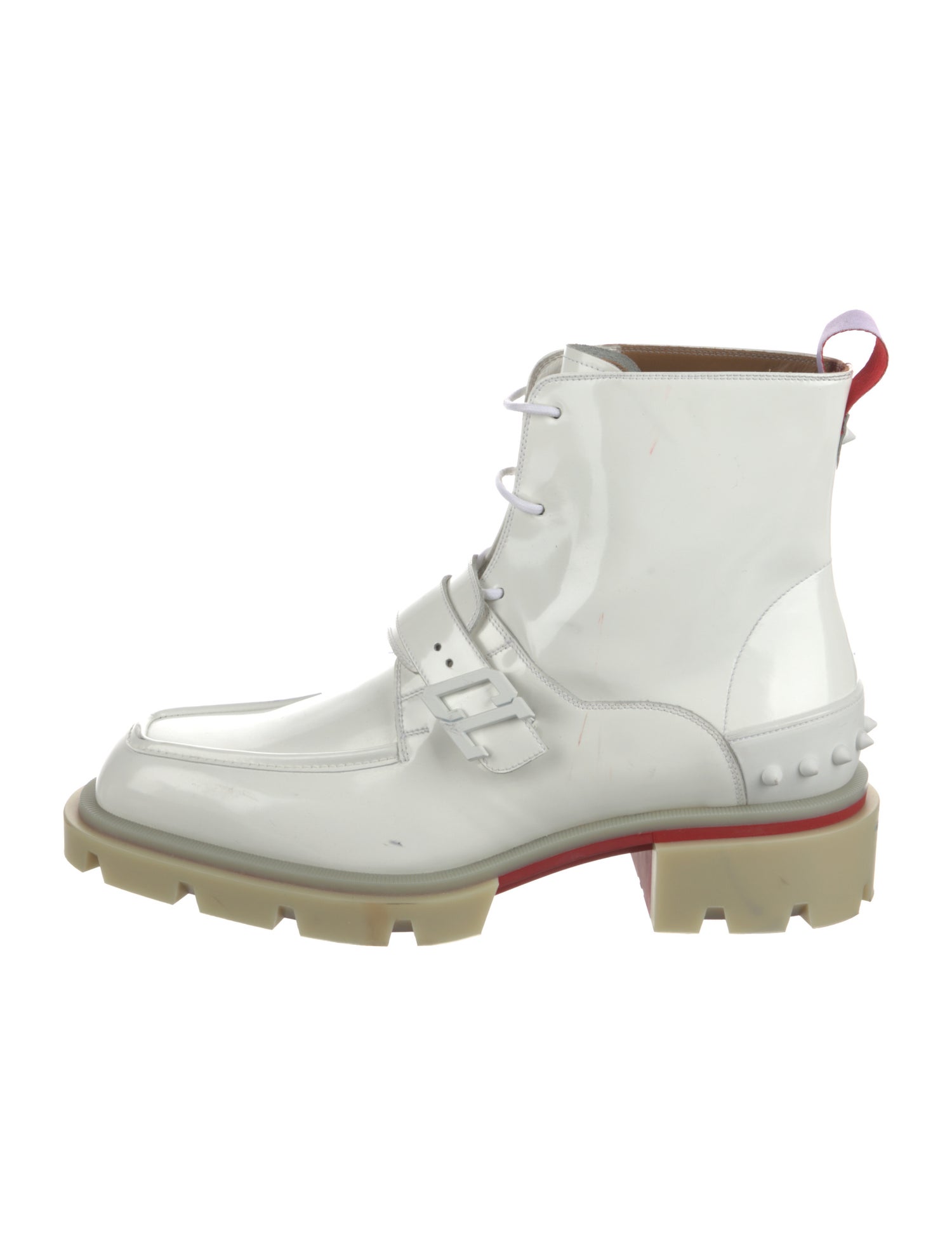 Christian Louboutin Leather Lace-Up Boots