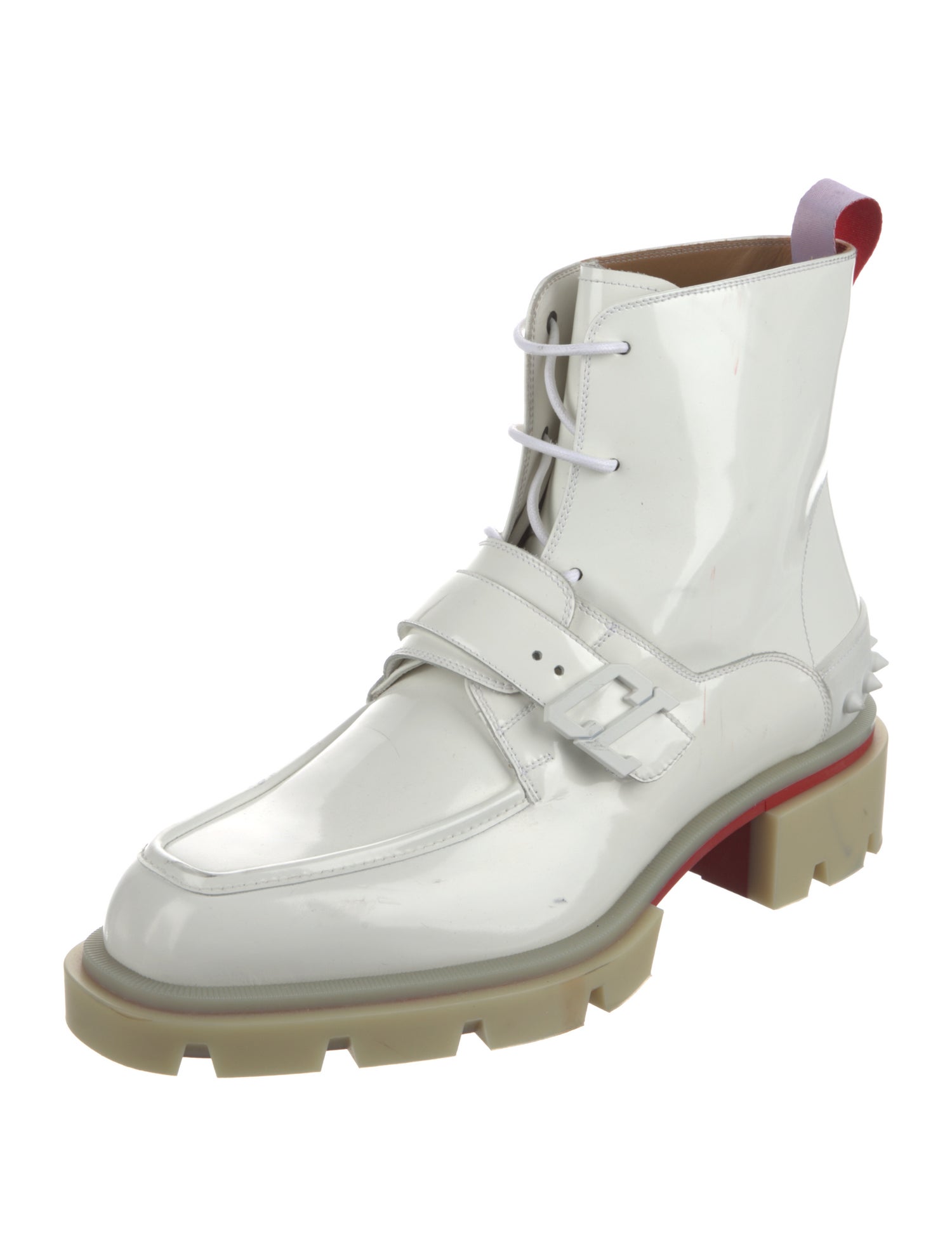 Christian Louboutin Leather Lace-Up Boots