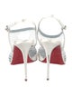 Christian Louboutin Satin Crystal Embellishments T-Strap Pumps