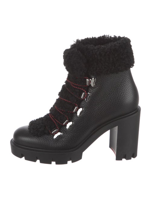 Christian Louboutin Leather Lace-Up Boots