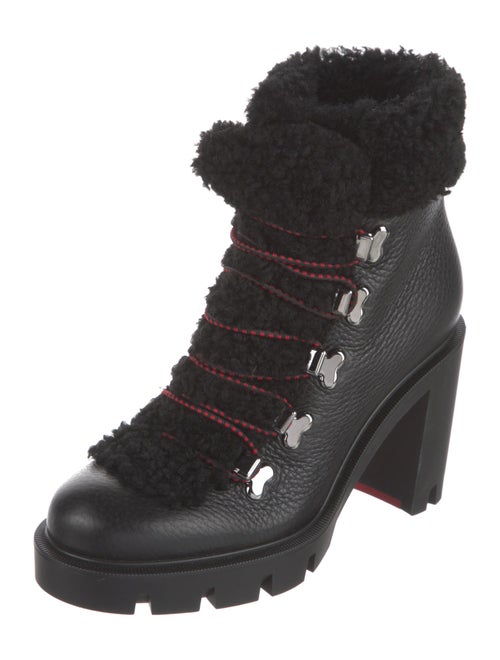 Christian Louboutin Leather Lace-Up Boots