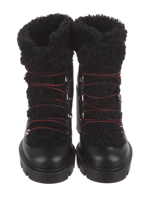 Christian Louboutin Leather Lace-Up Boots