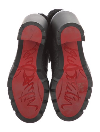 Christian Louboutin Leather Lace-Up Boots
