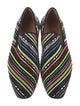 Christian Louboutin Striped Crystal Embellishments Loafers