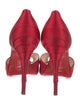 Christian Louboutin Satin Pleated Accents D'Orsay Pumps