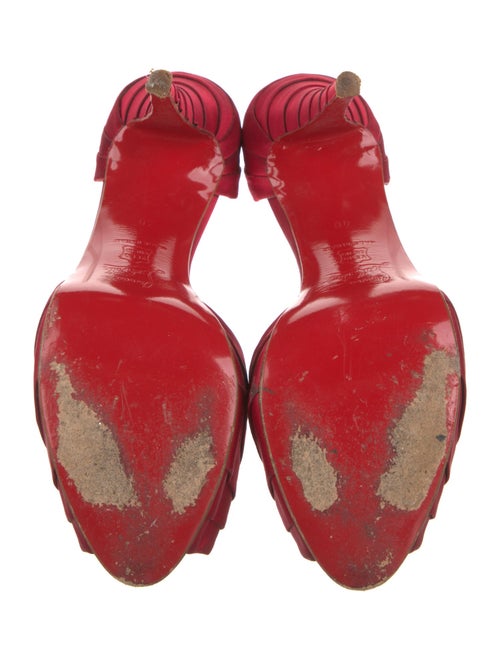 Christian Louboutin Satin Pleated Accents D'Orsay Pumps