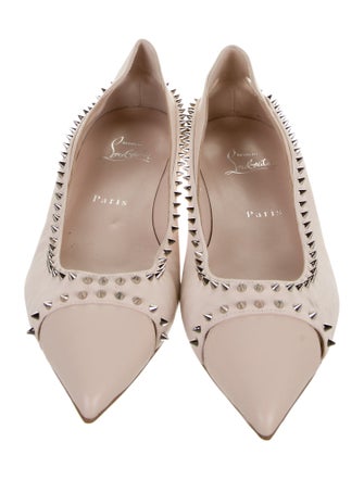 Christian Louboutin Suede Cutout Accent Ballet Flats