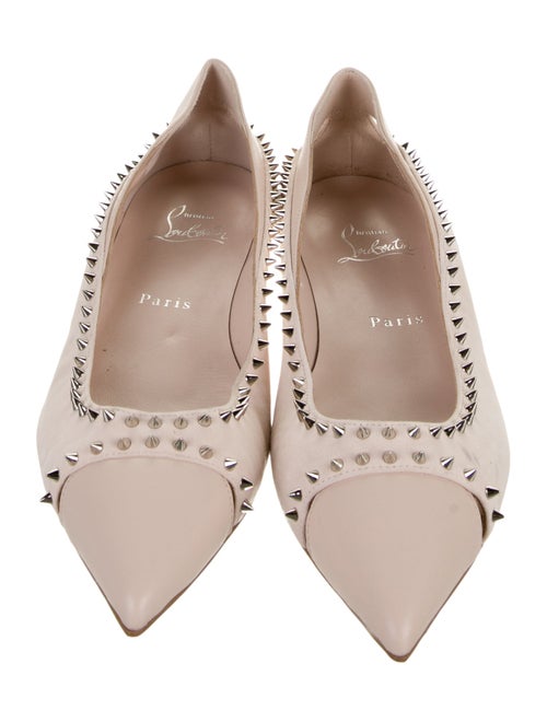 Christian Louboutin Suede Cutout Accent Ballet Flats