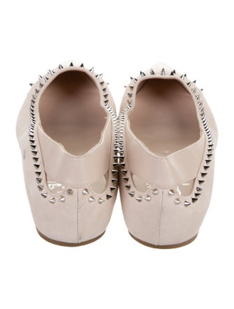 Christian Louboutin Suede Cutout Accent Ballet Flats