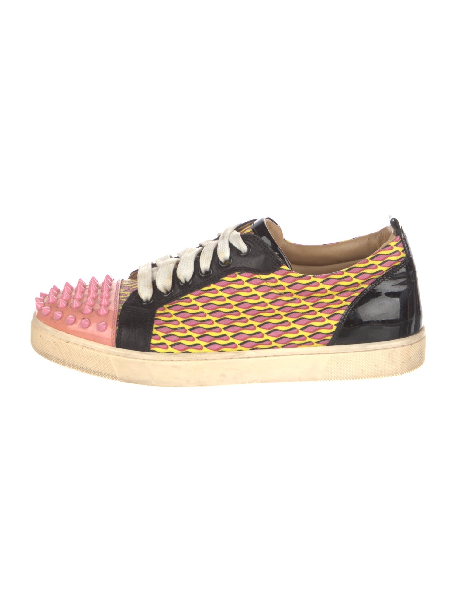 Christian Louboutin Patent Leather Printed Sneakers
