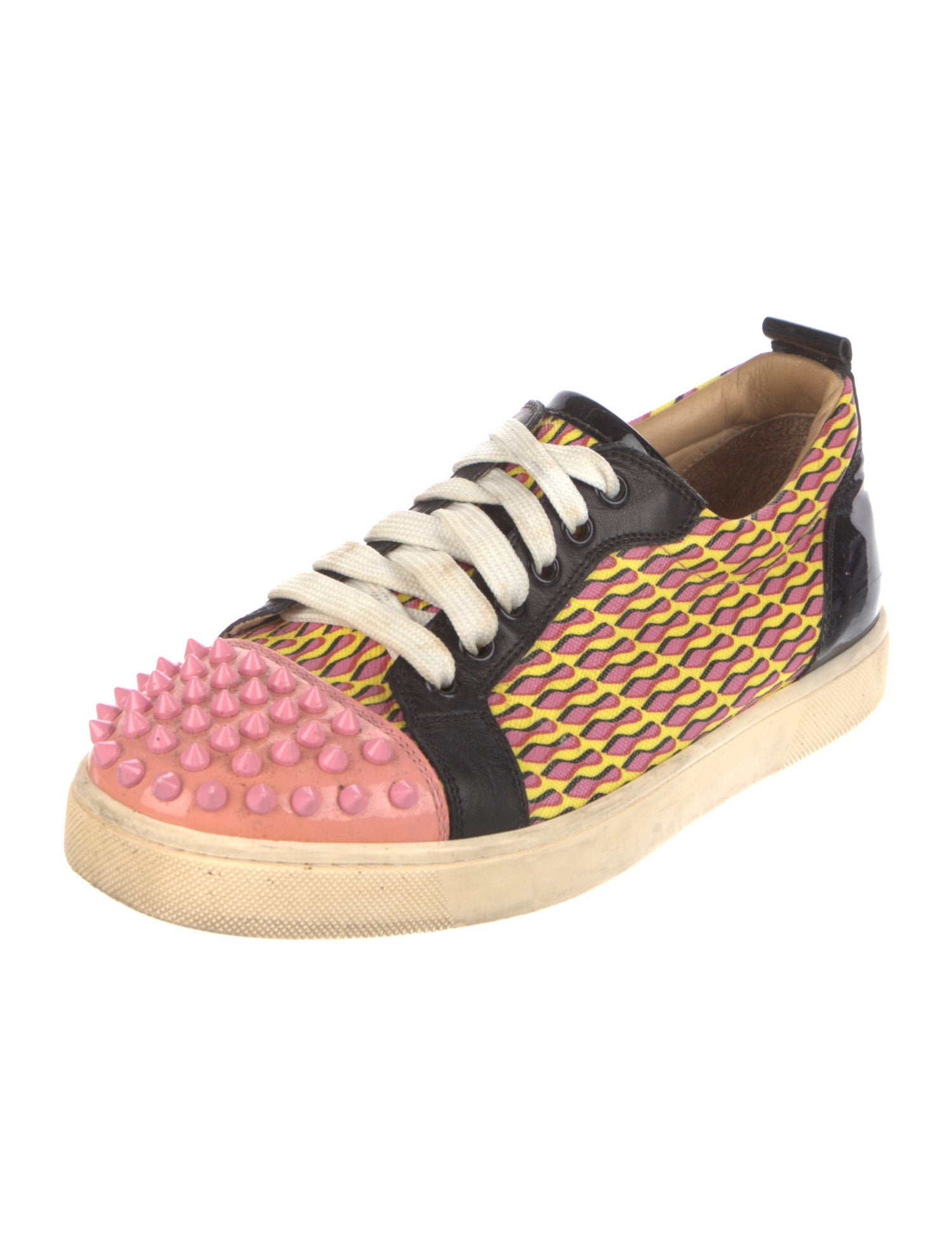 Christian Louboutin Patent Leather Printed Sneakers