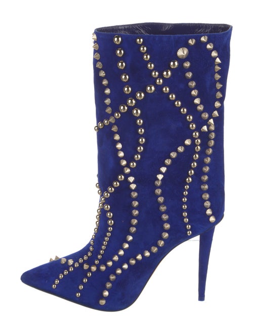 Christian Louboutin Suede Studded Accents Boots