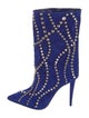 Christian Louboutin Suede Studded Accents Boots