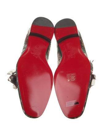 Christian Louboutin Embossed Leather Printed Dress Loafers