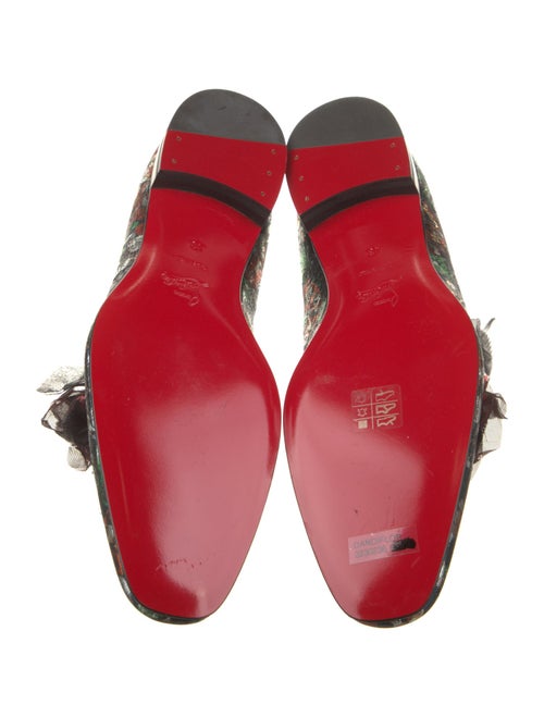 Christian Louboutin Embossed Leather Printed Dress Loafers