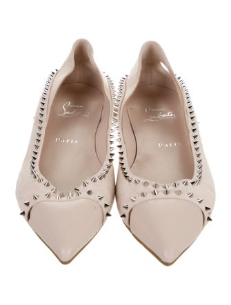 Christian Louboutin Suede Cutout Accent Ballet Flats