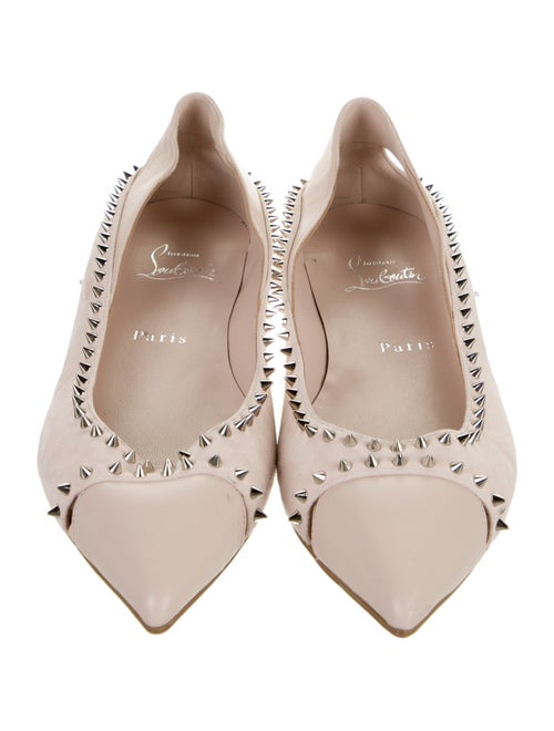 Christian Louboutin Suede Cutout Accent Ballet Flats
