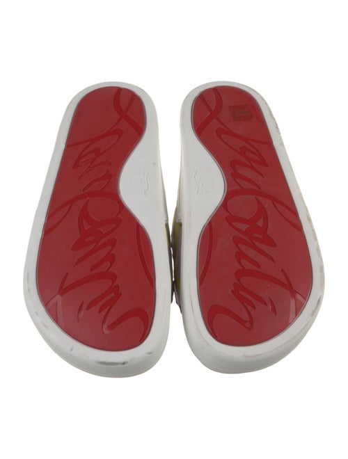 Christian Louboutin Canvas Printed Slides