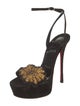 Christian Louboutin Suede Crystal Embellishments Sandals