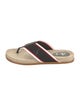 Christian Louboutin Raffia Striped Flip Flops