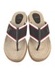 Christian Louboutin Raffia Striped Flip Flops