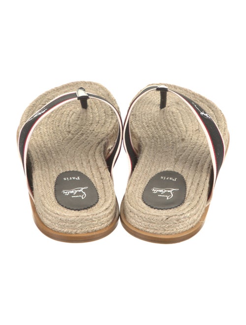 Christian Louboutin Raffia Striped Flip Flops