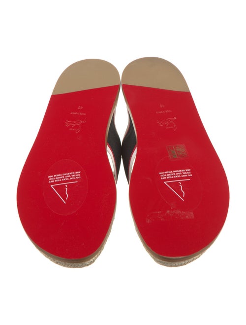 Christian Louboutin Raffia Striped Flip Flops