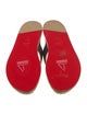 Christian Louboutin Raffia Striped Flip Flops