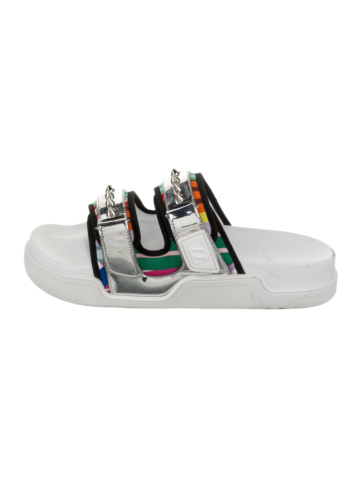 Christian Louboutin Rubber Striped Slides