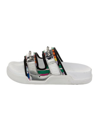 Christian Louboutin Rubber Striped Slides