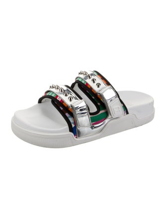 Christian Louboutin Rubber Striped Slides