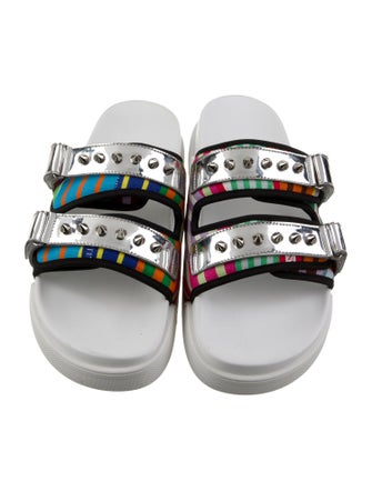 Christian Louboutin Rubber Striped Slides