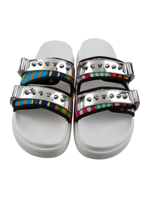 Christian Louboutin Rubber Striped Slides